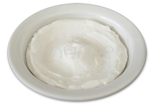 Labneh, whole, in melamine bowl